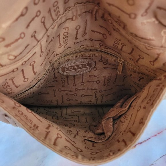 Fossil Modern Cargo Crossbody Satchel Bag Convertible Shoulder Handbag Brown - Picture 6 of 10